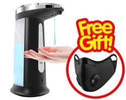 Touchless Automatic Soap Dispenser + FREE GIFT Reusable Face Mask Touchless Automatic Soap Dispenser + FREE GIFT Reusable Face Mask