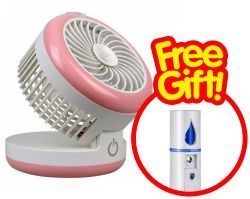 TableTop Mist Fan Humidifier + FREE GIFT Mini Mist Spray TableTop Mist Fan Humidifier + FREE GIFT Mini Mist Spray
